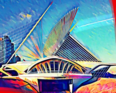 Malerei mit dem Titel "Clatrava, Milwaukee…" von Wlad Safronow, Original-Kunstwerk, Digitale Malerei