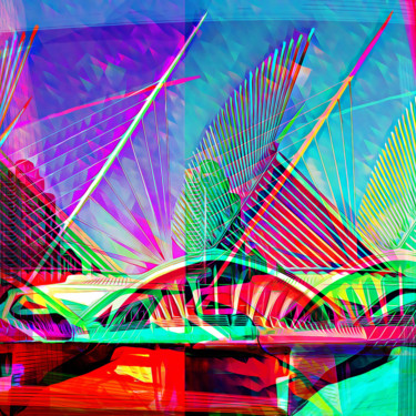Картина под названием "Clatrava, Milwaukee…" - Wlad Safronow, Подлинное произведение искусства, Цифровая живопись
