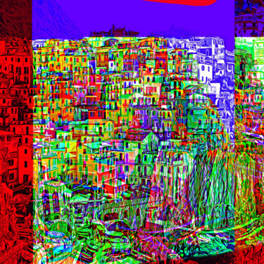 "Cinque Terre 8" başlıklı Tablo Wlad Safronow tarafından, Orijinal sanat, Dijital Resim