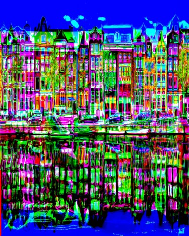 Painting titled "Amsterdam 1" by Wlad Safronow, Original Artwork, Digital Painting