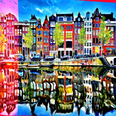 Painting titled "Amsterdam 3" by Wlad Safronow, Original Artwork, Digital Painting