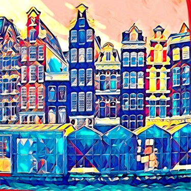 Painting titled "Amsterdam 4" by Wlad Safronow, Original Artwork, Digital Painting