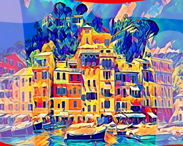 Pittura intitolato "Portofino 1" da Wlad Safronow, Opera d'arte originale, Pittura digitale