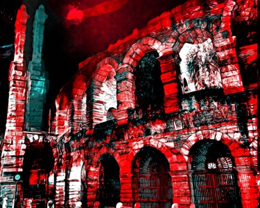 Pintura titulada "Verona, Arena 1" por Wlad Safronow, Obra de arte original, Pintura Digital