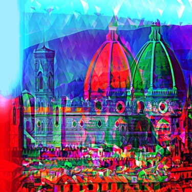Картина под названием "Florence 5" - Wlad Safronow, Подлинное произведение искусства, Цифровая живопись