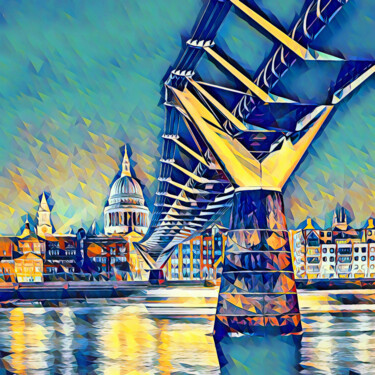 Картина под названием "London 12" - Wlad Safronow, Подлинное произведение искусства, Цифровая живопись