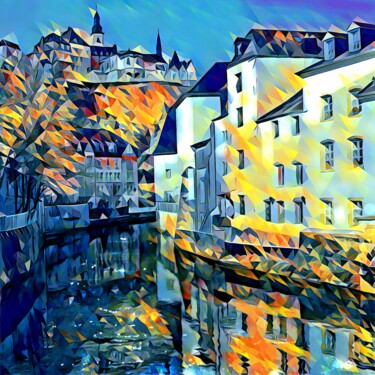 Painting titled "Luxembourg 1" by Wlad Safronow, Original Artwork, Digital Painting