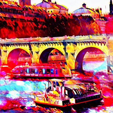 Paris 3 Painting titled "Paris 3" by Wlad Safronow, Original Art, Digital Painting