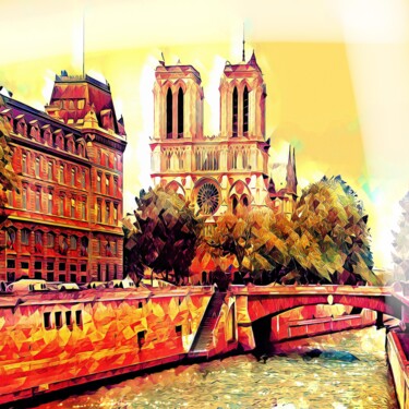 Картина под названием "Paris 5" - Wlad Safronow, Подлинное произведение искусства, Цифровая живопись