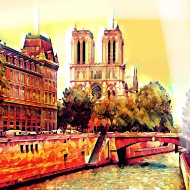 Paris 5 Painting titled "Paris 5" by Wlad Safronow, Original Art, Digital Painting