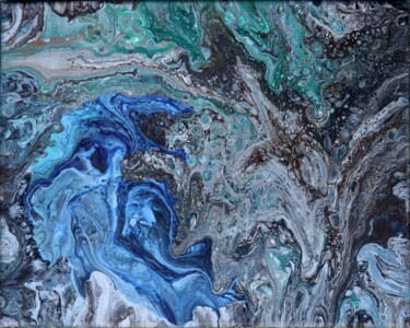 Pintura titulada "Der blau Stier" por Wladimir Lewtschenko, Obra de arte original, Acrílico