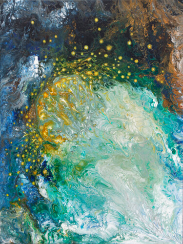 Malerei mit dem Titel "Wasserfahl" von Wladimir Lewtschenko, Original-Kunstwerk, Acryl