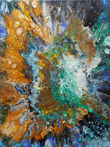 Malerei mit dem Titel "Drache" von Wladimir Lewtschenko, Original-Kunstwerk, Acryl