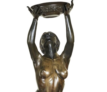 Sculpture intitulée "Diana w kąpieli" par Władysław Dudek, Œuvre d'art originale, Bronze