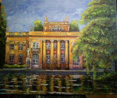 Картина под названием "Лазенки Королевские…" - Włodzimierz Biegański, Подлинное произведение искусства, Масло