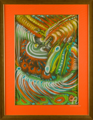 Peinture intitulée ""CORAL BIRT "" par Włodzimierz Marian Nowak, Œuvre d'art originale, Pastel