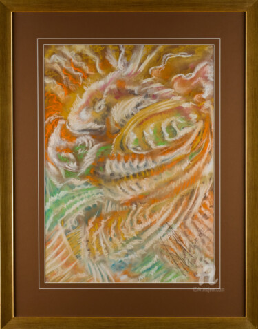 Peinture intitulée ""DANCING FISH"" par Włodzimierz Marian Nowak, Œuvre d'art originale, Pastel