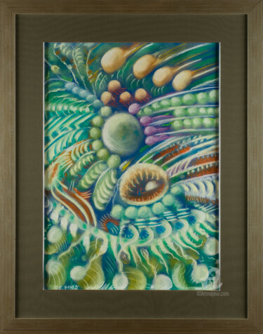 Pintura titulada ""OCTOPUS CONCEPTION"" por Włodzimierz Marian Nowak, Obra de arte original, Pastel
