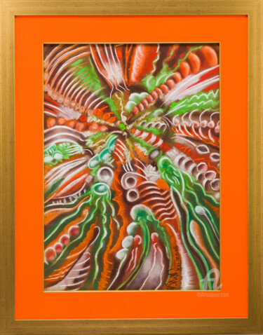 Pintura intitulada "" CORALS IN THE LIG…" por Włodzimierz Marian Nowak, Obras de arte originais, Pastel