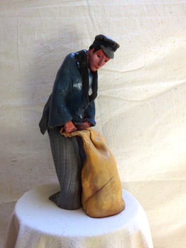 Sculpture titled "voyageur" by Martine Woellet, Original Artwork