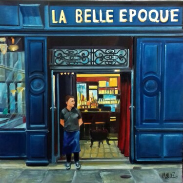Картина под названием "La belle époque" - Martine Woellet, Подлинное произведение искусства, Масло Установлен на Деревянная…