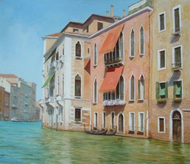 Painting titled "Venice" by Vadim Voitekhovitch, Original Artwork, Oil