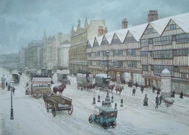 Painting titled "Victorian London" by Vadim Voitekhovitch, Original Artwork