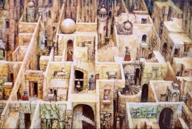 Painting titled "Labirinth" by Vadim Voitekhovitch, Original Artwork, Other