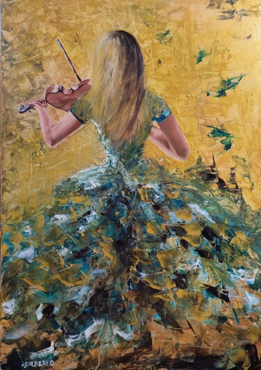 Pintura titulada "the wind is that mu…" por Wojciech Adalberto, Obra de arte original, Acrílico