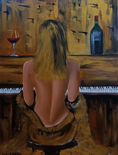 Peinture intitulée "red wine" par Wojciech Adalberto, Œuvre d'art originale, Acrylique
