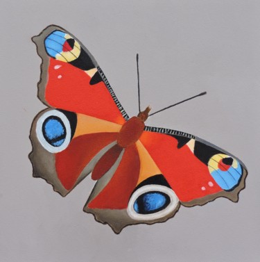 Painting titled "motyl 2" by Antoni Janusz Wojnarowski, Original Artwork, Oil