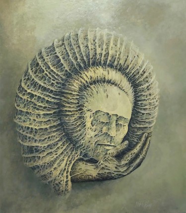 Ζωγραφική με τίτλο "amonit" από Wojtek Malicki, Αυθεντικά έργα τέχνης, Λάδι