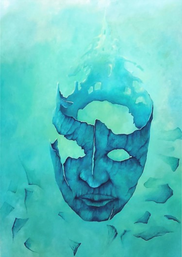 Peinture intitulée "maska" par Wojtek Malicki, Œuvre d'art originale, Huile