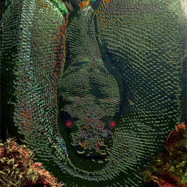 Digital Arts titled "Snake" by Wolf Eriksen, Original Artwork, Digital Painting