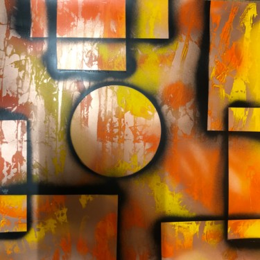 Painting titled "Middle" by Wolfgang Mack, Original Artwork, Spray paint