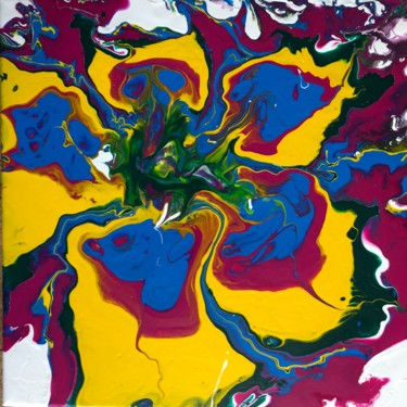 Malerei mit dem Titel "Summer Flower" von Wolfgang Mack, Original-Kunstwerk, Acryl