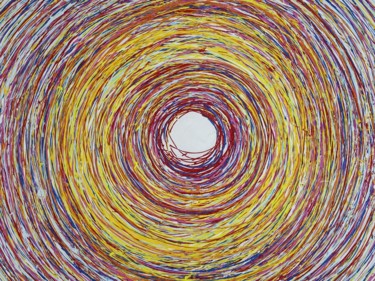 Malerei mit dem Titel "Round And Round" von Wolfgang Mack, Original-Kunstwerk, Öl