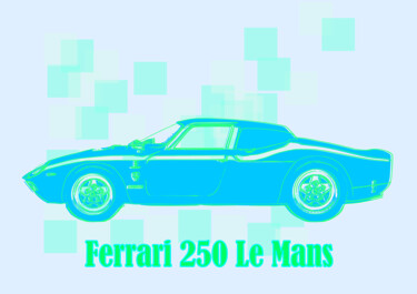 Grafika cyfrowa / sztuka generowana cyfrowo zatytułowany „Ferrari 250 lm” autorstwa Wolfgang Schröpfer, Oryginalna praca, Ma…