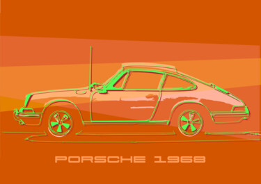 Grafika cyfrowa / sztuka generowana cyfrowo zatytułowany „Porsche 911 from 19…” autorstwa Wolfgang Schröpfer, Oryginalna pra…