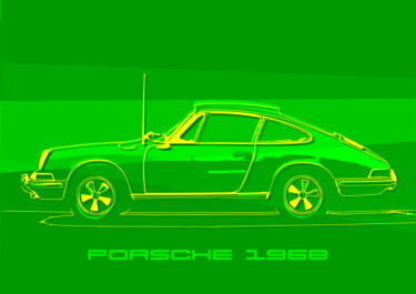 Digital Arts titled "Porsche 911 from 19…" by Wolfgang Schröpfer, Original Artwork, Digital Painting