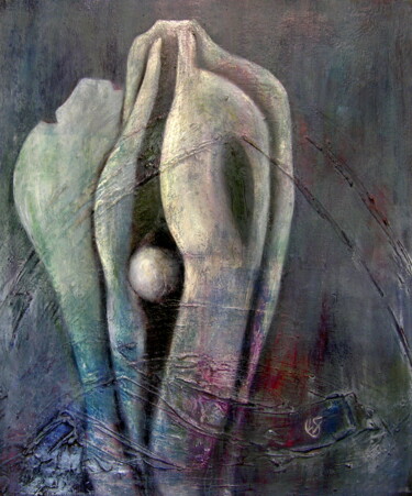Картина под названием "BDL1606" - Wolfgang Strecker, Подлинное произведение искусства, Акрил Установлен на Деревянная рама д…