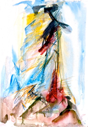 Painting titled "Latschenkiefer - Mo…" by Wolfgang Schmidt, Original Artwork, Watercolor