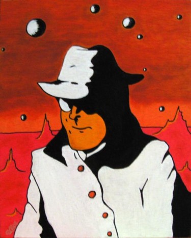 Peinture intitulée "L'inconnu sur Mars" par Wolfonic, Œuvre d'art originale