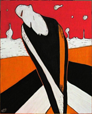 Peinture intitulée "Nosferatu sur Mars" par Wolfonic, Œuvre d'art originale