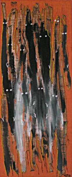 Peinture intitulée "foule floue" par Wolfonic, Œuvre d'art originale
