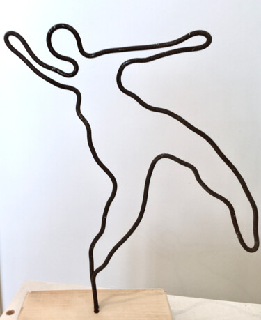 Скульптура под названием "La danceuse" - Wolf Thiele, Подлинное произведение искусства, проволочный