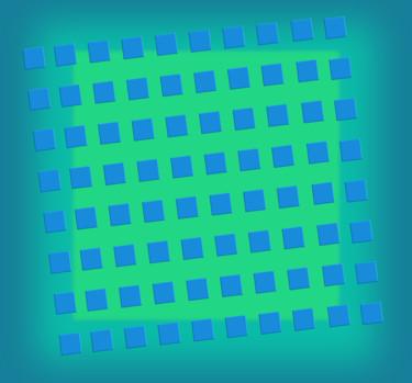 Arts numériques intitulée "Foule des carrées b…" par Wolf Thiele, Œuvre d'art originale, Travail numérique 2D