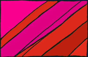 Arts numériques intitulée "Diagonales orange e…" par Wolf Thiele, Œuvre d'art originale, Travail numérique 2D