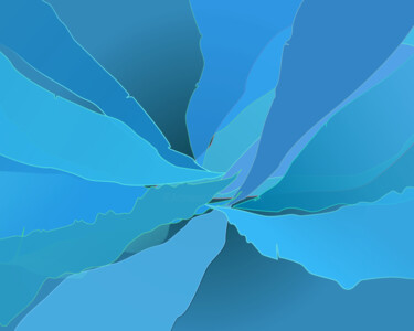 Malerei mit dem Titel "Voiles bleu" von Wolf Thiele, Original-Kunstwerk, 2D digitale Arbeit