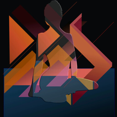Digitale Kunst mit dem Titel "Nue tissus en angle…" von Wolf Thiele, Original-Kunstwerk, 2D digitale Arbeit